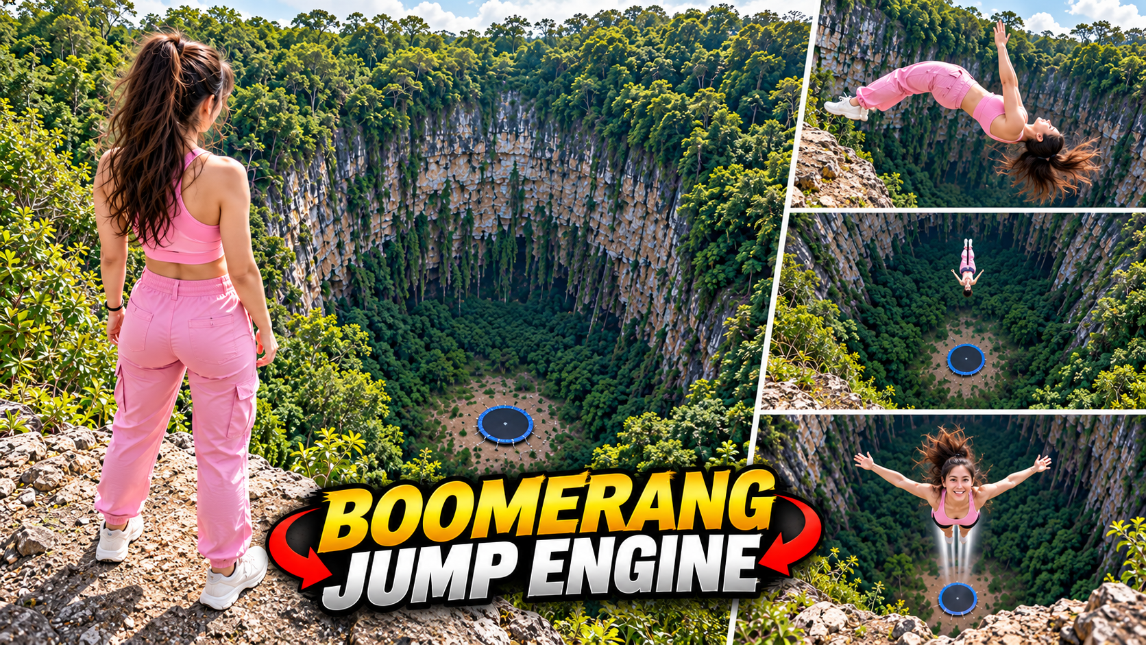 Example output for Boomerang Jump Engine